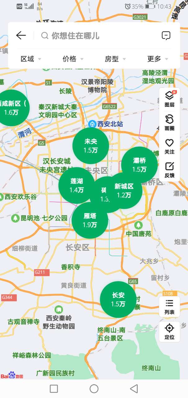 西安人口1000萬,旅遊城市,省會城市.十幾朝帝府.房價1萬5.